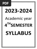 2023 2024 IV Semester Syllabus