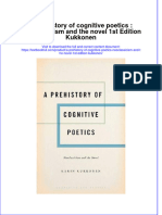 Textbook A Prehistory of Cognitive Poetics Neoclassicism and The Novel 1St Edition Kukkonen Ebook All Chapter PDF