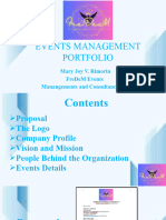 Events Management Portfolio