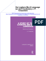 Download textbook A Study Of The Logbara Ma Di Language Grammar And Vocabulary J P Crazzolara ebook all chapter pdf 