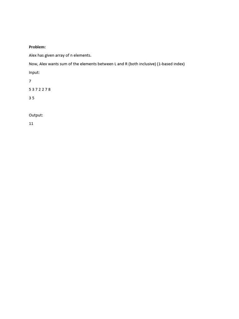 Prefix Sum | PDF | Teaching Methods & Materials