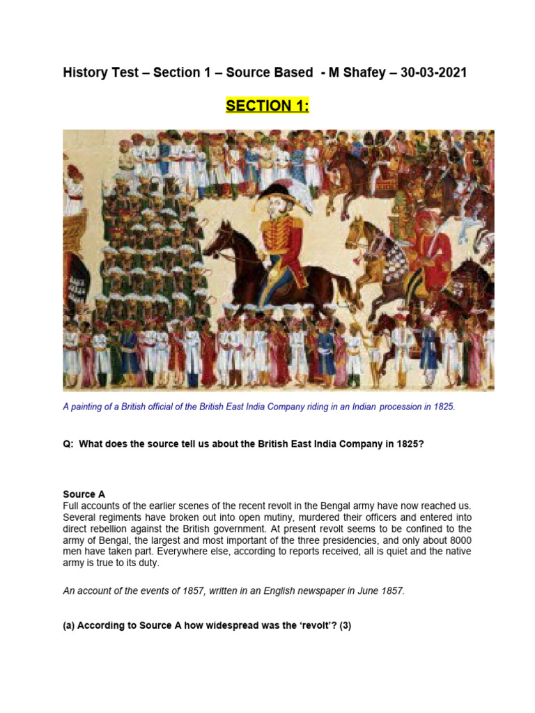 History Test Shafey 30 03 2021 | PDF