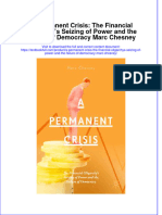 Download textbook A Permanent Crisis The Financial Oligarchys Seizing Of Power And The Failure Of Democracy Marc Chesney ebook all chapter pdf 