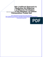 Textbook A Sustainable Livelihood Approach To Poverty Reduction An Empirical Analysis of Mizoram The Eastern Extension of The Himalaya 1St Edition Vishwambhar Prasad Sati Ebook All Chapter PDF