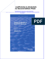 Textbook Activity Coefficients in Electrolyte Solutions Second Edition Pitzer Ebook All Chapter PDF