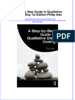 Download pdf A Step By Step Guide To Qualitative Data Coding 1St Edition Philip Adu ebook full chapter 