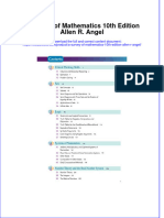 PDF A Survey of Mathematics 10Th Edition Allen R Angel Ebook Full Chapter