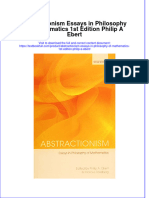 Download textbook Abstractionism Essays In Philosophy Of Mathematics 1St Edition Philip A Ebert ebook all chapter pdf 