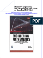 PDF A Textbook of Engineering Mathematics Ptu Jalandhar Sem Ii 9 Ed Edition Usha Paul N P Bali Ebook Full Chapter