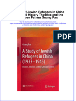PDF A Study of Jewish Refugees in China 1933 1945 History Theories and The Chinese Pattern Guang Pan Ebook Full Chapter