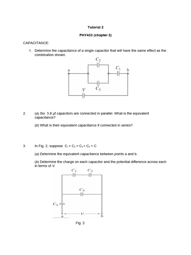 Capacitance Calculations Tutorial | PDF