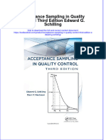 Download textbook Acceptance Sampling In Quality Control Third Edition Edward G Schilling ebook all chapter pdf 