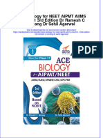 Download textbook Ace Biology For Neet Aipmt Aiims Volume 1 3Rd Edition Dr Ramesh C Narang Dr Sahil Agarwal ebook all chapter pdf 