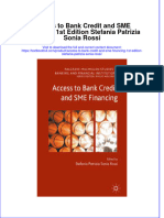 Download textbook Access To Bank Credit And Sme Financing 1St Edition Stefania Patrizia Sonia Rossi ebook all chapter pdf 