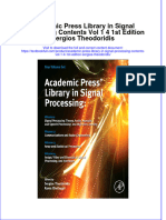 Download textbook Academic Press Library In Signal Processing Contents Vol 1 4 1St Edition Sergios Theodoridis ebook all chapter pdf 
