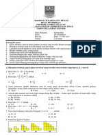 Soal US Matematika Kelas 9