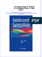 Download textbook Adolescent Gynecology A Clinical Cas1St Edition Hina J Talib Eds ebook all chapter pdf 