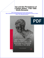 Download textbook Abolitionism And The Persistence Of Slavery In Italian States 1750 1850 Giulia Bonazza ebook all chapter pdf 