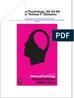 Download pdf Abnormal Psychology 9Th Ed 9Th Edition Thomas F Oltmanns ebook full chapter 