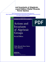 Textbook Actions and Invariants of Algebraic Groups Second Edition Walter Ricardo Ferrer Santos Ebook All Chapter PDF