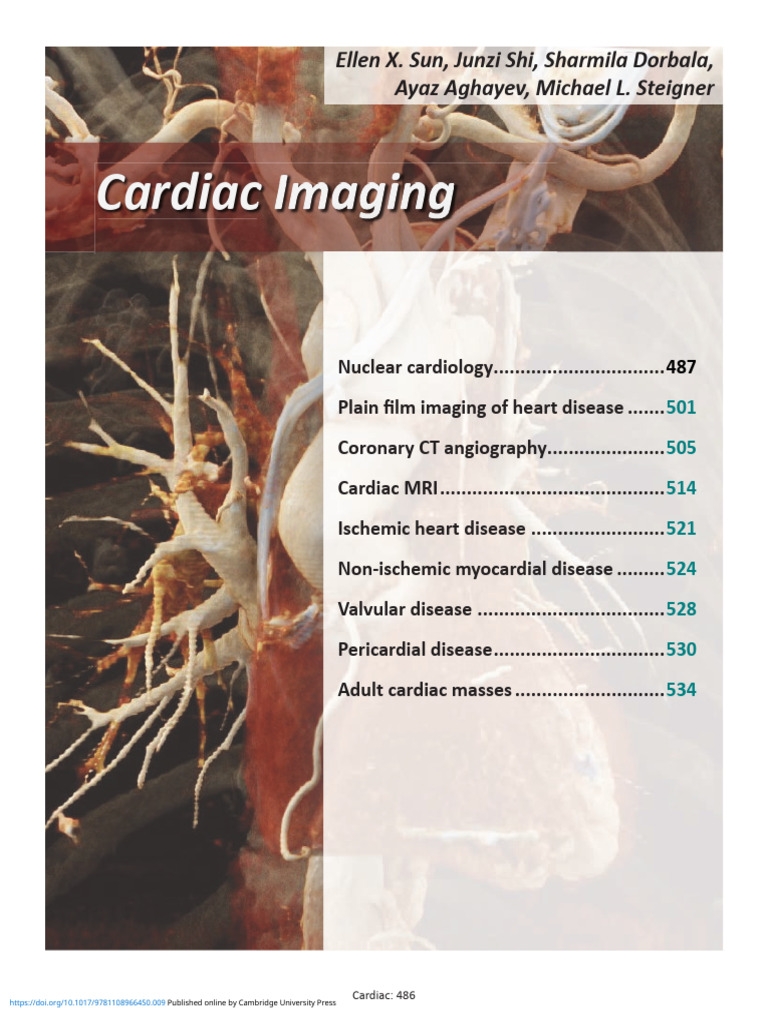 Cardiac Imaging | PDF | Coronary Artery Disease | Myocardial Infarction