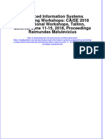 Textbook Advanced Information Systems Engineering Workshops Caise 2018 International Workshops Tallinn Estonia June 11 15 2018 Proceedings Raimundas Matulevicius Ebook All Chapter PDF