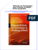 Textbook Advanced Methods and Technologies in Metallurgy in Russia 1St Edition Stavros Syngellakis Ebook All Chapter PDF