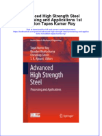 Download textbook Advanced High Strength Steel Processing And Applications 1St Edition Tapas Kumar Roy ebook all chapter pdf 