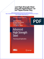 Textbook Advanced High Strength Steel Processing and Applications 1St Edition Tapas Kumar Roy Ebook All Chapter PDF