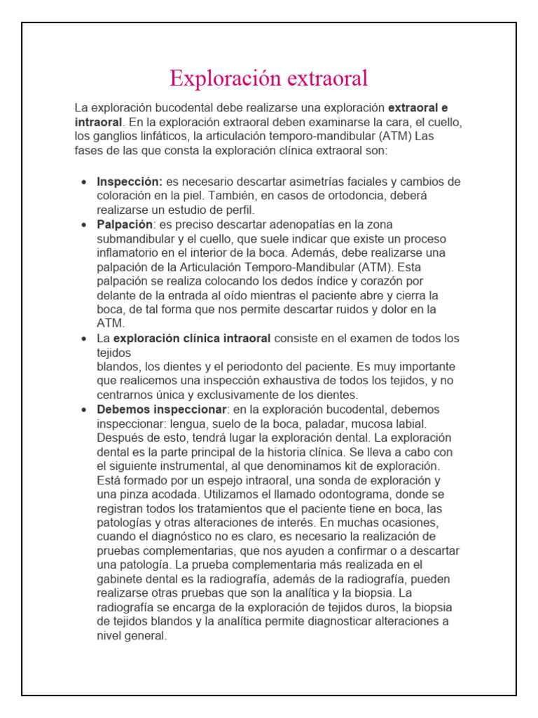 Exploración Extraoral | PDF | Laringe | Anatomía