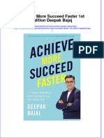 Download pdf Achieve More Succeed Faster 1St Edition Deepak Bajaj ebook full chapter 