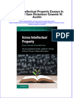 Download pdf Across Intellectual Property Essays In Honour Of Sam Ricketson Graeme W Austin ebook full chapter 