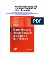 Textbook Adaptive Dynamic Programming With Applications in Optimal Control 1St Edition Derong Liu Ebook All Chapter PDF