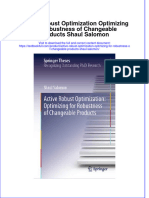 PDF Active Robust Optimization Optimizing For Robustness of Changeable Products Shaul Salomon Ebook Full Chapter