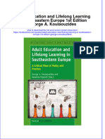 Textbook Adult Education and Lifelong Learning in Southeastern Europe 1St Edition George A Koulaouzides Ebook All Chapter PDF