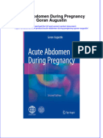 Textbook Acute Abdomen During Pregnancy Goran Augustin Ebook All Chapter PDF