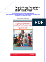 Download textbook Adapting Early Childhood Curricula For Children With Special Needs Ninth Edition Ruth E Cook ebook all chapter pdf 