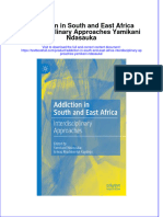 PDF Addiction in South and East Africa Interdisciplinary Approaches Yamikani Ndasauka Ebook Full Chapter