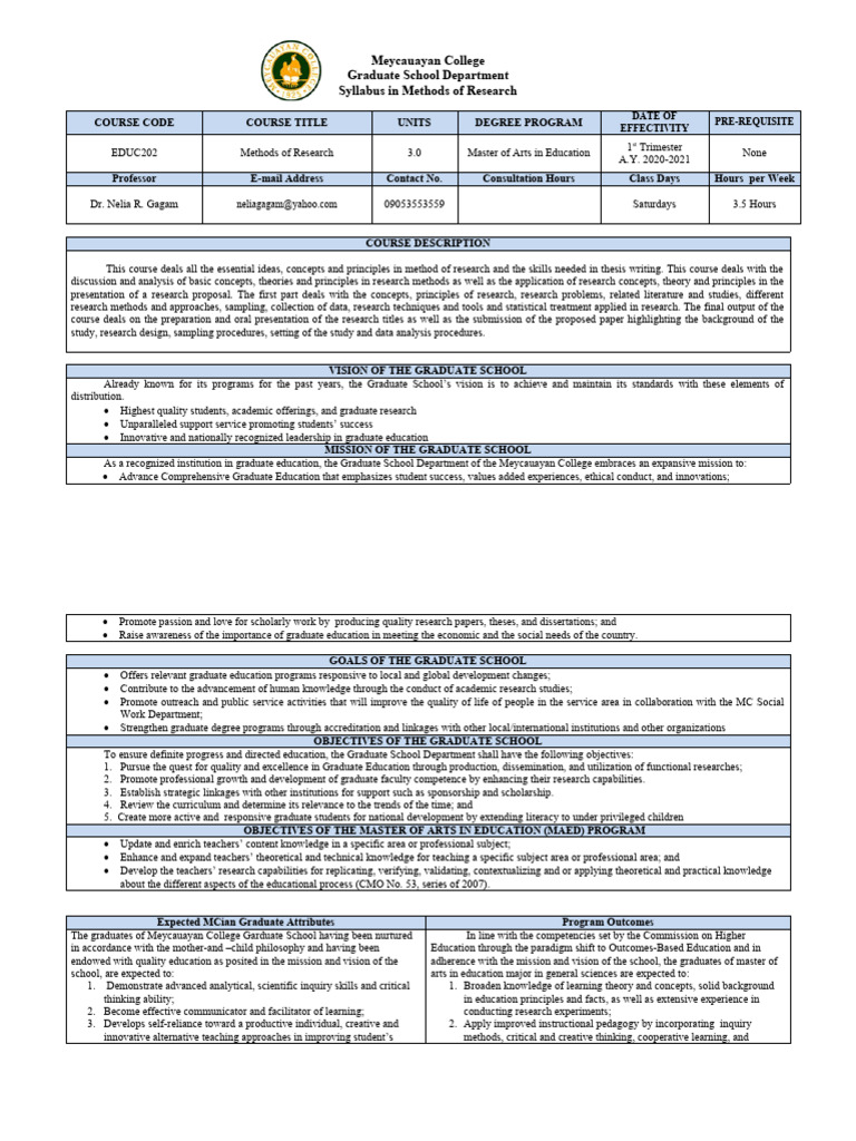 EDUC202 Methods of Research | PDF | Knowledge | Learning