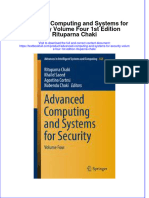Download textbook Advanced Computing And Systems For Security Volume Four 1St Edition Rituparna Chaki ebook all chapter pdf 