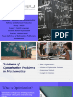 Kanan-Solutions of Optimization