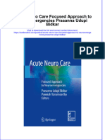 Full Chapter Acute Neuro Care Focused Approach To Neuroemergencies Prasanna Udupi Bidkar PDF