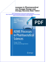 Textbook Adme Processes in Pharmaceutical Sciences Dosage Design and Pharmacotherapy Success Alan Talevi Ebook All Chapter PDF