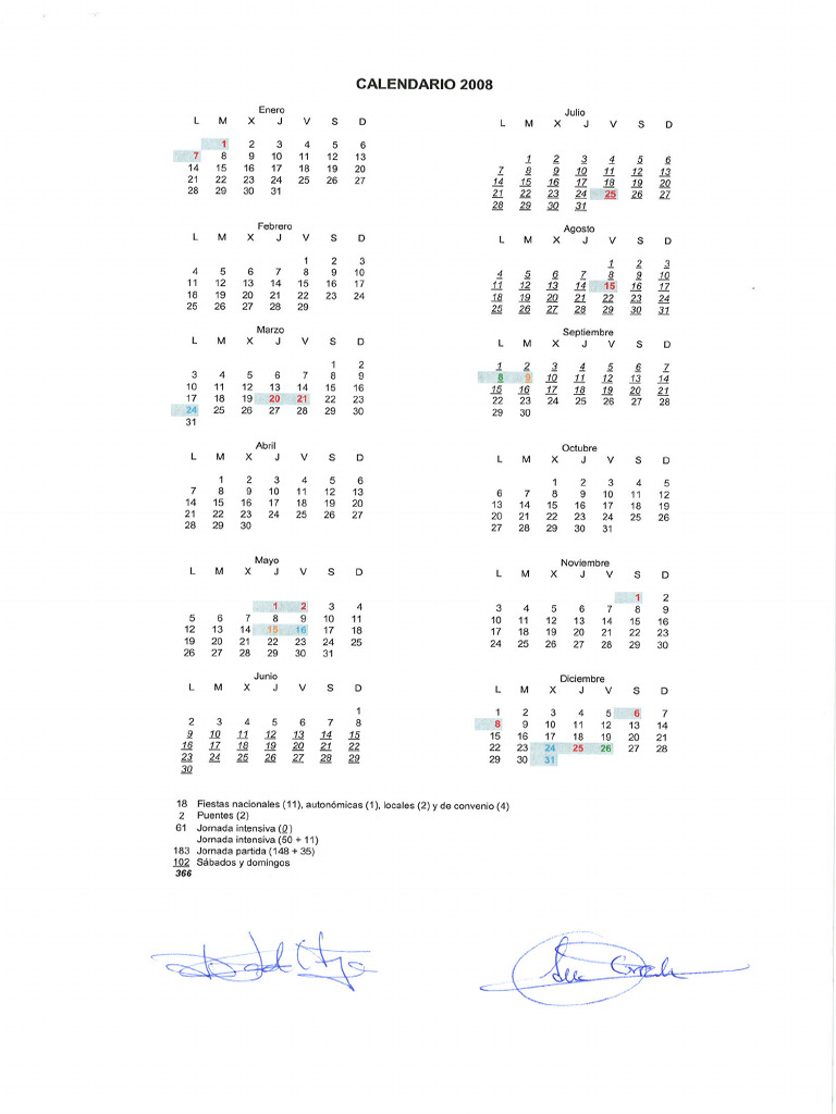 Calendario 2008 pdf