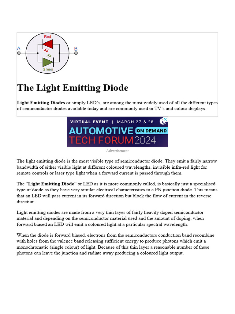 LIGHT EMITTING DIODE OR THE LED TUTORIAL visual data 2