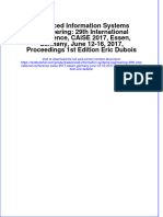 Textbook Advanced Information Systems Engineering 29Th International Conference Caise 2017 Essen Germany June 12 16 2017 Proceedings 1St Edition Eric Dubois Ebook All Chapter PDF