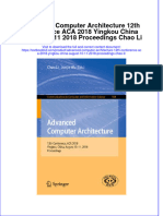 Textbook Advanced Computer Architecture 12Th Conference Aca 2018 Yingkou China August 10 11 2018 Proceedings Chao Li Ebook All Chapter PDF