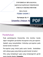 Pertemuan Ke-4 FISDAS (Hukum Newton)