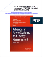 Textbook Advances in Power Systems and Energy Management Etaeere 2016 1St Edition Amik Garg Ebook All Chapter PDF
