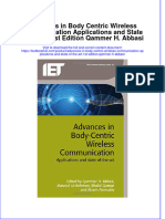 Download textbook Advances In Body Centric Wireless Communication Applications And State Of The Art 1St Edition Qammer H Abbasi ebook all chapter pdf 